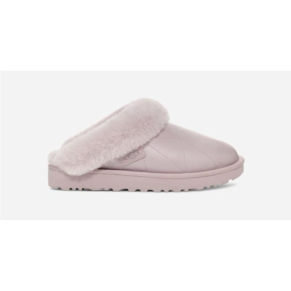 UGG | Cluggette Pearlized Slipper Leather Sheepskin Indoor Outdoor Gift New - Picture 10 of 13